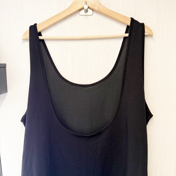 NWT Halara Black Sleeveless Midi Dress Plunge Back, Size XL - Picture 6 of 10